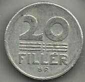 Buy HUNGARY 20 FILLER 1975