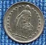 Buy Switzerland 1/2 Franc 1969 - Standing Helvetia with lance and shield