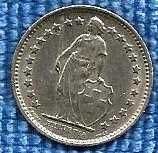 Buy Switzerland 1/2 Franc 1969 - Standing Helvetia with lance and shield