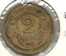 Buy FRANCE 2 Francs 1937 WWII Era Currency