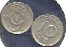 Buy 1940 & 1946 Sweden 10 ORE Coins