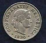 Buy World Coins: SWITZERLAND 5 RAPPEN,1930