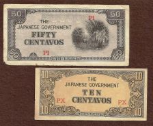 Buy Invasion Money Small Japan Note 10 Centavo PX & 50 Centavo PI Note WWII Historic