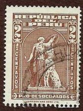 Buy Vintage Postage Stamp Peru Definitive Brown 2 Centavos / Republic of Peru