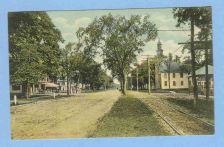 Buy CT Woodbury Main St Street Scene View Tree Lined Road w/R R Tracks Running~723