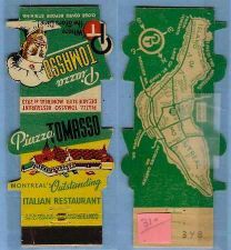 Buy CAN Montreal Twenty Strike Front Strike Contour Matchcover w/o Matches Out~636