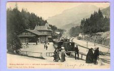 Buy GER Brunig Bahnhof View Down Slope Snow Covered Grounds w/Old Train Cars &~133