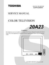 Buy TOSHIBA 20A23 SUMMARY%20REV%201-28-04 Service Manual by download #167319