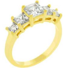 Buy 5 Stone Anniversary Ring In Gold (size: 09)