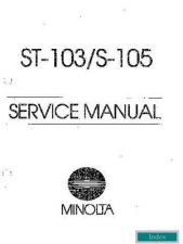 Buy Minolta ST 103 S 105 SM Service Schematics by download #137101