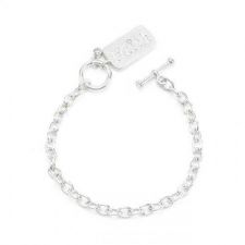 Buy Silvertone Faith Charm Bracelet