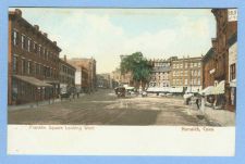 Buy CT Norwich Franklin Square Looking West Street Scene View w/Trolley Tracks~657