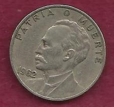 Buy 1919 Republic of Cuba Viente (20) Centavos - Sharp Details, Jose Marti Cu-Ni Coin