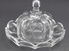 Buy American Brilliant Period Cut Glass cheese dish FLUTED CUT Antique ABP