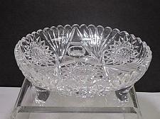 Buy ABP cut glass 3 legged bowl bowl American brilliant