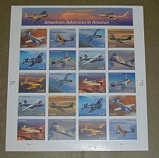 Buy US, Scott# 3916-3925, thirty-seven cent Advances in Aircraft sheet of 20 (0122)