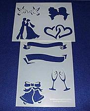 Buy Mylar 2 Pieces of 14 Mil 8" X 10" Wedding Stencils- Painting /Crafts/ Templates