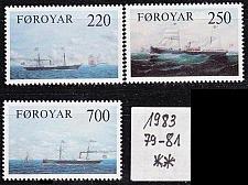 Buy DÄNEMARK DANMARK [Färöer] MiNr 0079-81 ( **/mnh ) Schiffe