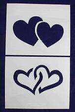 Buy Large Hearts 2 Piece Stencil Set 14 Mil 8" X 10" Painting /Crafts/ Templates