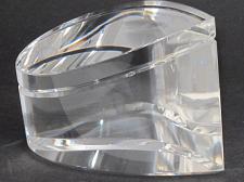 Buy Cut Glass art wave optical sculpture. One of a kind signed