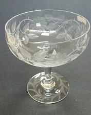 Buy Wheel engraved glass compote floral