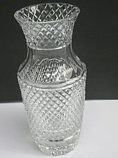 Buy Hand Cut glass crosscut vase hand polished 24% lead crystal custom