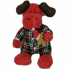 Buy Sugar Loaf Christmas Moose Flannel Pajamas Teddy Bear Plush Stuffed Animal 15.5"