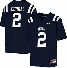 Buy Men Matt Corral Ole Miss Rebels Navy College Football Stitched Jersey