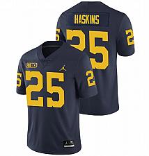 Buy Men Hassan Haskins Michigan Wolverines Navy NCAA College Football Stitched Jersey