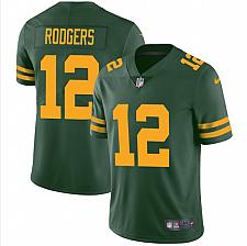 Buy Men Green Bay Packers #12 Aaron Rodgers Green Throwback Limited Football Jersey