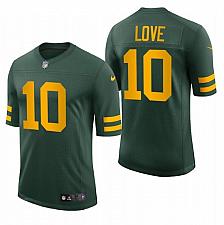 Buy Men Jordan Love Green Bay Packers 50s Classic Throwback Vapor Limited Mens Football