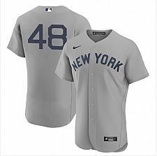 Buy Men Anthony Rizzo New York Yankees Gray2021 Field of Dreams Flex Base Stitched Jersey