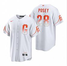 Buy Men Buster Posey #28 San Francisco Giants White City Connect Jersey Stitched