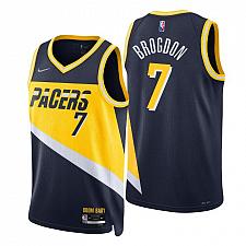 Buy Men's Malcolm Brogdon Indiana Pacers 2022 Navy City Diamond Jersey 75th Anniversary