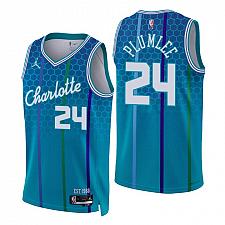 Buy Men's Mason Plumlee Charlotte Hornets 2022 Teal City Diamond Jersey 75th Anniversary