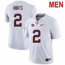 Buy Men Jalen Hurts Alabama Crimson Tide White 2021 NCAA Football Jersey