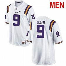 Buy Men #9 Grant Delpit LSU Tigers White 2021 NCAA Football Jersey