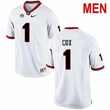 Buy Men Brenton Cox Georgia Bulldogs White 2021 NCAA Football Jersey