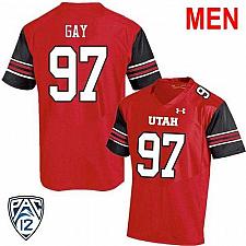 Buy Men #97 Matt Gay Utah Utes Red 2021 NCAA Football Jersey