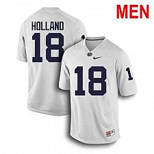 Buy Men #18 Jonathan Holland Penn State White 2021 NCAA Football Jersey