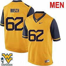 Buy Men #62 Kyle Bosch West Virginia Gold 2021 NCAA Football Jersey