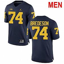 Buy Men Ben Bredeson Michigan Wolverines Navy 2021 NCAA Football Jersey