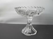 Buy American Brilliant Period Cut Glass compote, divided Antique