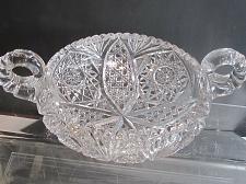 Buy Hand Cut Glass 2 handled bowl abp
