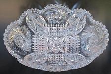 Buy Signed Fry Trojan Oval bowl American Brilliant Period Cut Glass Antique