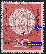 Buy GERMANY BUND [1957] MiNr 0255 F40,VI ( O/used ) [01] Plattenfehler