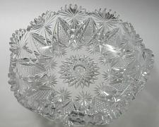 Buy ABP hand Cut Glass mouth blown crimped crystal bowl wheel polished