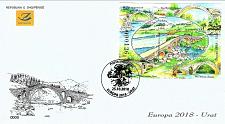 Buy Albania Stamps 2018. CEPT Europa/Europe: Bridges. FDC Block. MNH