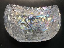 Buy L.E Smith Glass covered iridescent crystal oval bowl