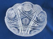 Buy American Brilliant Period Cut Glass low bowl Antique Sharp
